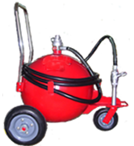 Extintor satelite rodante 150lb tipo bc (pqs)