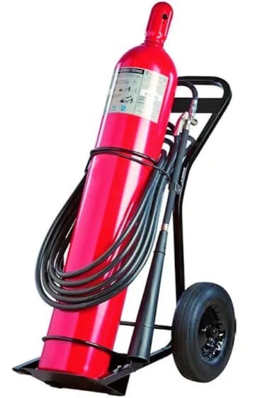 Extintor Rodante CO2 de 50 y 100 lbs. UL Certificado